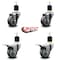 Service Caster 3'' Gray Poly Swivel 1-7/8'' Expanding Stem Caster Set 2 Total Lock Brakes, 4PK SCC-EXTTL20S314-PPUB-2-S-2-178 - alternate 2